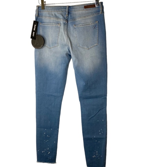 NWT Articles of Society Paint Splatter Sarah Skinny Jeans Raw Hem Size 27 - Picture 5 of 9